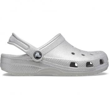 Crocs Classic Glitter Clogs - White - Size: 9 years/9 (Girls) and Size: C9 (Toddler, Unisex)