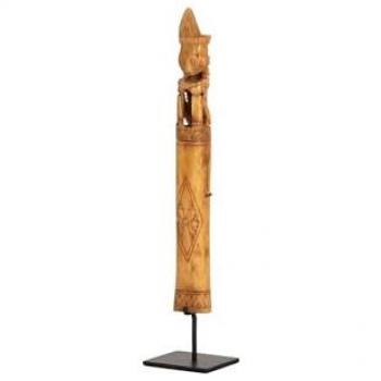 Figura Decorativa de Madera 3x3x38 cm - Adorno para el Hogar