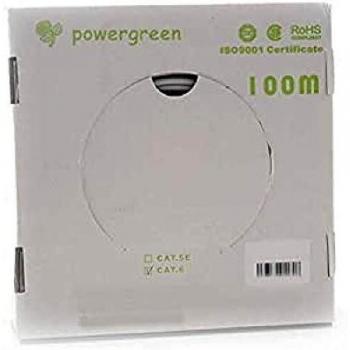 Powergreen CAB-06100-BLS Bobina de Cable Cat 6 Utp 100 Metros Lszh Rígido Caja