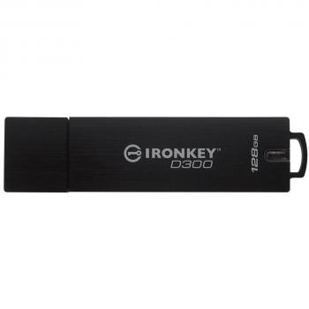 Kingston IronKey D300 - Memoria cifrada USB 3.0 de 128 GB