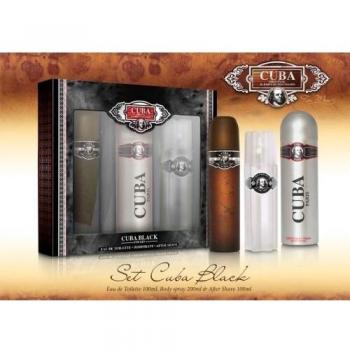 Cuba Black 3-Piece Luxury Men's Grooming Gift Set