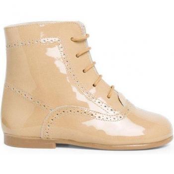 Botas de bebé niña de piel charol Pisamonas