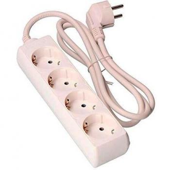 Edp 41004 Base Multiple 4 Tomas Schuko 1,5M, 3 X 1.5mm, Blanco