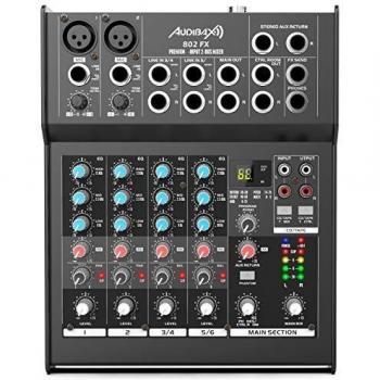 Audibax 802 FX Mesa Mezclas 6 Canales y Efectos