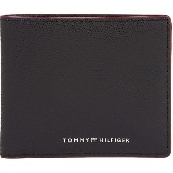 Tommy Hilfiger Men's Leather Bifold Wallet - Black - One