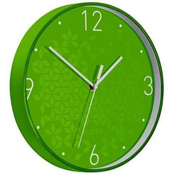 Leitz Reloj de Pared Wow, Verde, 32.5 x 31.1 cm