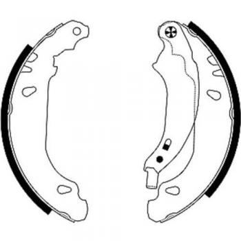 HELLA 8DB 355 002-261 Brake Shoe Set - H9335