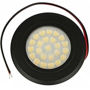Mini Faretto LED Empotrable Táctil Dimmer Control Carcasa Negra 3000K DC12V DC24V 3W Ø55mm
