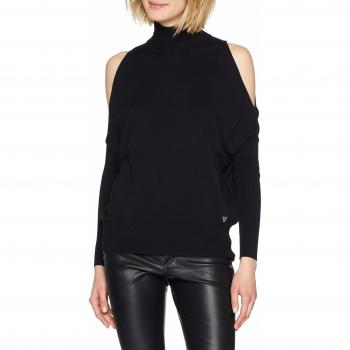 Guess LS RN Filippa Swtr, Jersey para Mujer, Negro