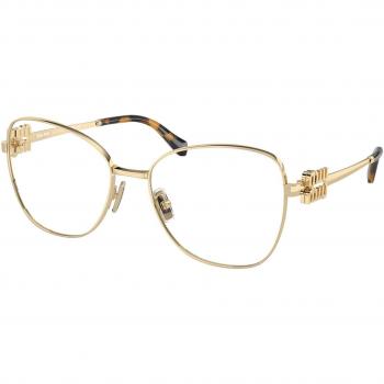 Miu Miu MU50XV ZVN1O1 Gafas Recetadas para Mujer Dorados 56 Lentes Armazones