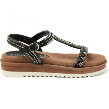 Sandalia de piel multicolor para mujer marca Lazamani