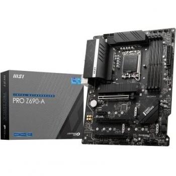 MSI PRO Z690-A Placa Base, ATX - Soporta Procesadores Intel Core 12th Gen, LGA 1700 - 14 Duet Rail 55A VRM, DDR5 Memory Boost 6400MHz/OC, 1 x PCIe 5.0 x16, 3 x M.2 Gen4 x4, 2.5G LAN