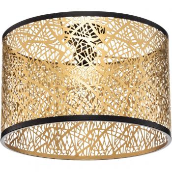 Plafón de techo Lindby Yonah, dorado, metal, diámetro 40 cm, casquillo E27