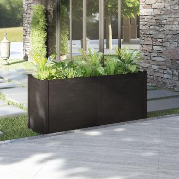 vidaXL Solid Black Pine Garden Planter 150x50x70 cm
