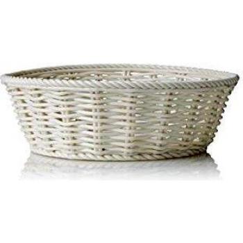 SELETTI La Cesta para el Pan, Porcelana, Blanco, 22 x 7,5 cm