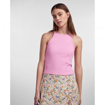 Camiseta top de mujer de tirantes de canalé Pieces