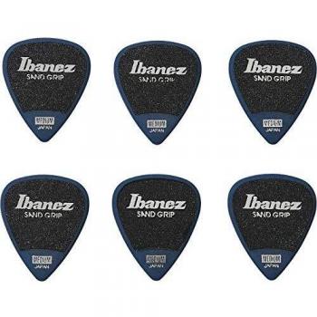 Pack de 6 Púas Azules Ibanez PPA14MSG 0,8Mm con Sand Grip