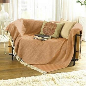 Country Club Opus Burnt Orange 100% Cotton Throw 170x 200cm by Country Club