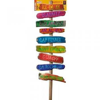 Panel adhesivo trompe l'oeil direccional para playas del Atlántico - 60x180 cm (Biarritz, Biscarrosse, Arcachon, Cap Ferret, Oléron)