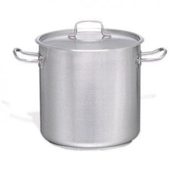 Olla Recta Inoxidable Chef 40 Cm 50 L con Tapa para Cocina Profesional