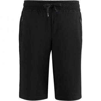 Dolce & Gabbana Men's Cotton Bermuda Shorts in Black, Size 50, Color N0000, Casual Shorts, Male, Black, M Size, Logo Elastic Waist