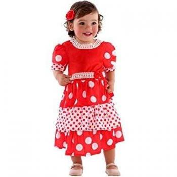 Atosa-57018 Disfraz Flamenca, Color Rojo, 0 a 6 Meses