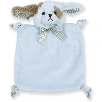 Bearington Wee Waggles - Mantita para bebé con perrito de peluche, color azul