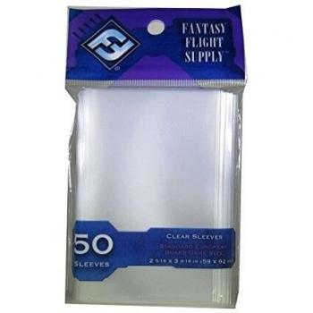 Fantasy Flight 50.x Transparente estándar Tarjeta Europea Mangas 59.x 91.mm Games FFG Morado Etiqueta ffs04.