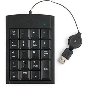 DURAGADGET Teclado Numérico con Cable Retráctil para Portátil Lenovo Z50-75 - con Conexión USB