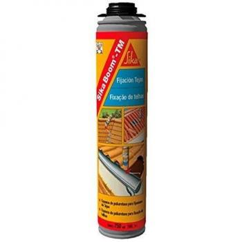 Sika Boom TM, Espuma de poliuretano, listo para su empleo, para pegado de tejas, aplicación manual, aislamiento térmico y acústico, expansión hasta 34L, 750 ml, Rojo teja