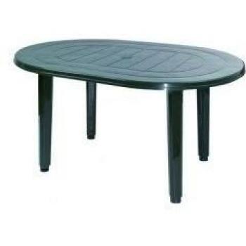 Garden Life 4020V - Mesa ovala, 130 x 90 x 10 cm, Color Verde