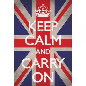 HappyFans Keep Calm and Carry On-Union Jack Poster