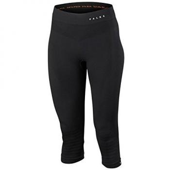 Falke Unterwäsche Maximum Warm 3/4 Tights Capa de Base Inferior, Mujer, Negro, L