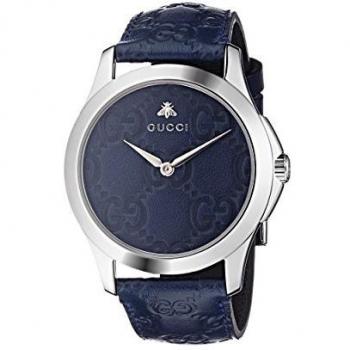 Gucci Unisex-Adult Analogue Classic Quartz Watch with Leather Strap YA1264032