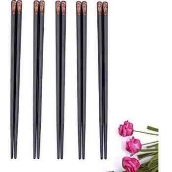 5 Pares De Palillos De Fibra De Vidrio, Palillos Reutilizables Aptos para Lavavajillas