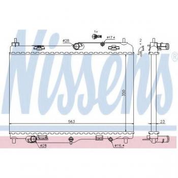 Radiador de refrigeración del motor NISSENS 69234