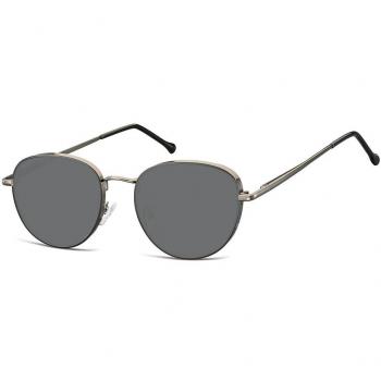 SmartBuy Collection Oval Full Rim Metal Men's Prescription Sunglasses Grey Size 52