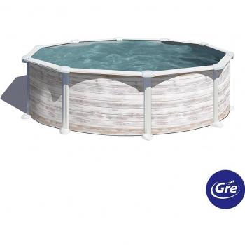 Piscina Gre Redonda de Acero con Diseño Nórdico de 350x132 cm