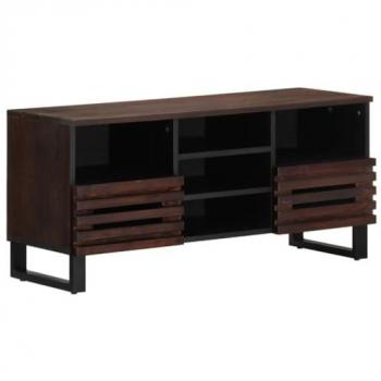 Mueble de TV madera maciza mango marrón 100x34x46 cm