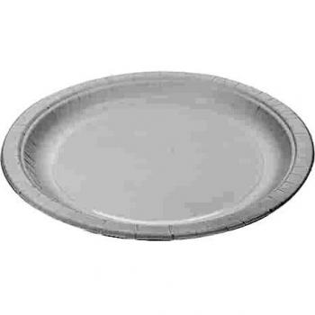 50 unidades - Platos Redondos 210 G/M2 Ø 23 Cm Blanco Cartón