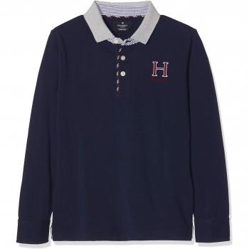Hackett London Tie Trim PIQ Polo, Azul, 13 Años para Niños