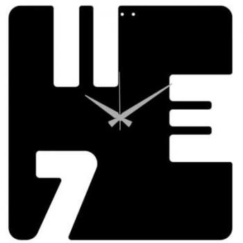 Reloj de Pared Epikasa Números 12 Metal Negro 50x0,15x52 cm