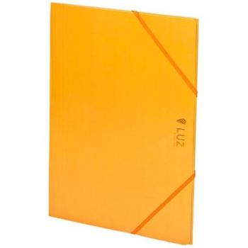 Carchivo Carpeta 3 Solapas Folio C-Gomas Cartón Brillo Luz Naranja