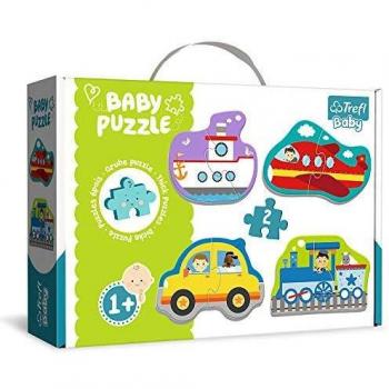 Puzzle Bebé Clásico Vehículos de Transporte 4x2 Piezas Trefl