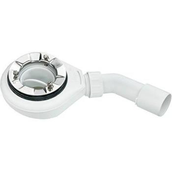 Viega Tempoplex 6961.1 - Unidad de función para desagüe DN40/50, plástico blanco, con codo de evacuación a 45 grados, altura de construcción 80mm