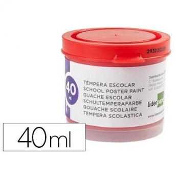 Tempera Liderpapel Escolar Color Rojo 40 ml Ref. TP66