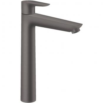 Mezclador monomando de lavabo Talis e 240 en cromo cepillado negro, sin desagüe automático (71717340) - Hansgrohe