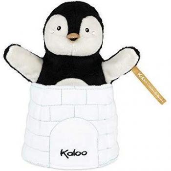 KALOO - Colección Kachoo - Marioneta de Peluche Sorpresa para Bebé 25 cm, El Pingüino Gabin