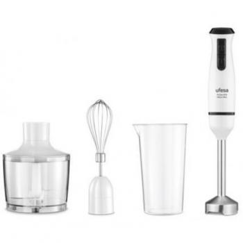 Batidora de Mano UFESA Pulsar Delux Max - 600W - Acero Inoxidable - Blanco/Negro
