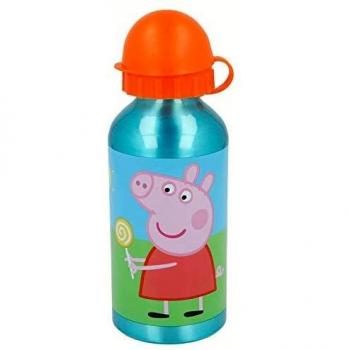 Botella de Aluminio 400 Ml Peppa Pig